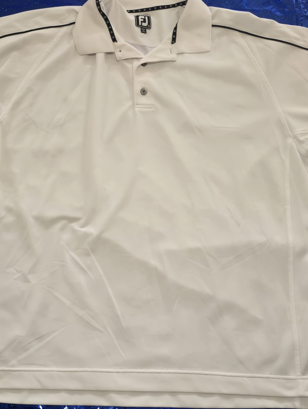 FootJoy White Polo with Black Trim